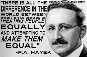 ... treating people equally and attempting to make them equal
