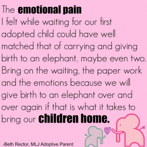 Giving birth to an elephant - adoption is equal to the gestation of an ...