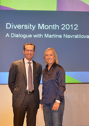 martina navratilova addressed a diversity convention in london martina ...