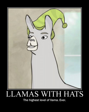 Llamas with Hats by elektri-cute14