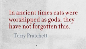 ... worshipped as gods; they have not forgotten this. - Terry Pratchett