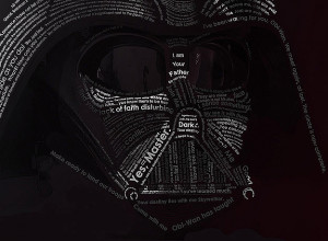 Star Wars Typography: Darth Vader Created With His Quotes
