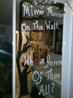 Snow white quote on mirror :) painted with acrylic