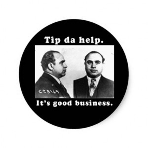 Funny Al Capone Tip Jar Stickers