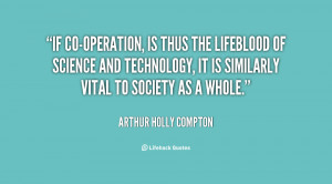 If co-operation, is thus the lifeblood of science and technology, it ...