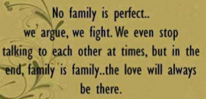 No family is perfect...