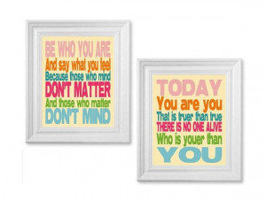 Dr. Seuss Nursery Quote Prints Any Color 8 x 10 Set of Two Colorful…