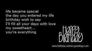 Romantic birthday poems and loving romance birthday greetings