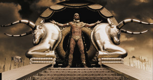 Xerxes (RODRIGO SANTORO), the Persian king who claims to be a god ...