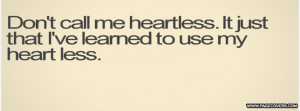 Being Heartless Quotes