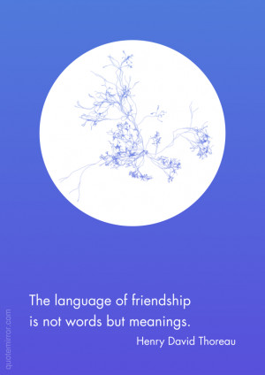 The language of friendship