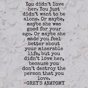 Grey's Anatomy love quote