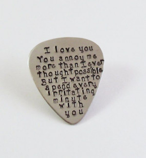 Guitar Pick, Personalized, Anniversary for Husband, Wedding for Groom ...