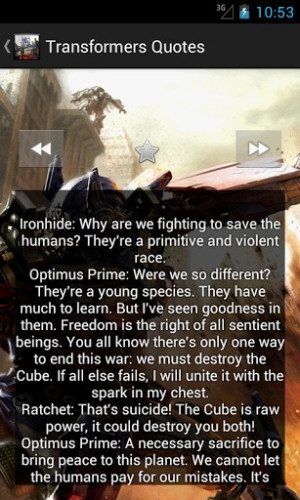 Quotes From Transformers