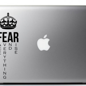 Fear Inspirational Laptop Decal Quote 
