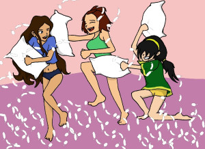 Sleepover avatar pillow fight by waterwriter144