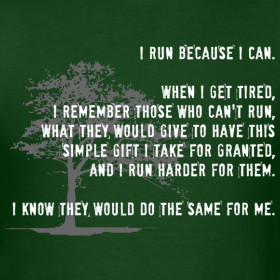 treated myself to two new T-shirts … both have running sayings ...