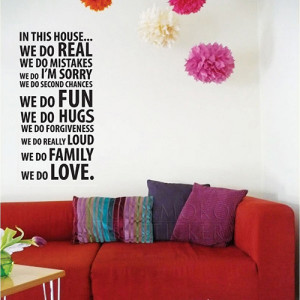 Family Love Hope Wall Quotes Wall Art / Wall Stickers / Wall Decals ...