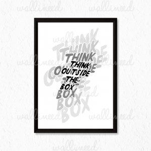 Think Outside The Box Quote Canvas Print