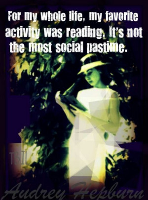 Audrey Hepburn reading quote