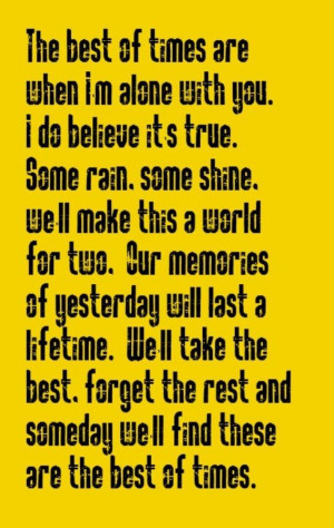 Rock and Roll Lyric Quotes | ... Styx...The Best Of Times