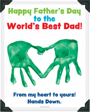 Freebie Friday – Father’s Day Handprint Cards!