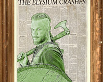 Vikings Ragnar Lothbrok Travis Fimm el warrior hero Poster Print wall ...