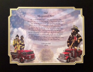 FIREFIGHTER DAD My Greatest HERO Gift for Father's Day, Birthday ...