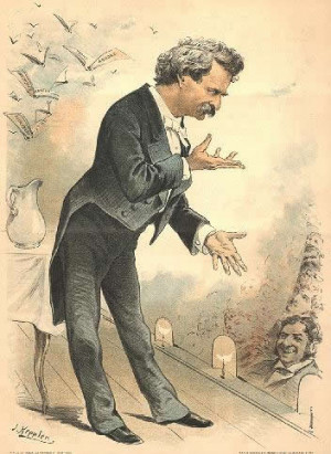 Twain by Joseph Keppler appeared on the back cover of PUCK, Dec. 23 ...