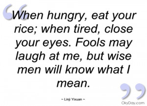 when hungry linji yixuan