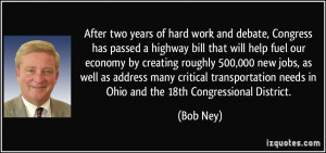 After two years of hard work and debate, Congress has passed a highway ...