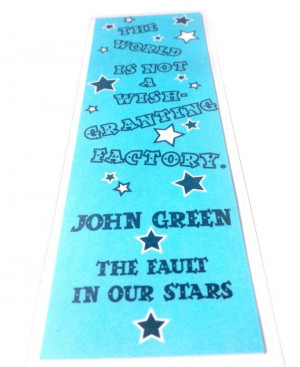 TFIOS Quote Bookmark by MidnightHouseElves on Etsy, $2.00