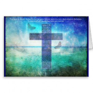 john 3 16 bible quote words with contemporary art greeting card $ 3 30
