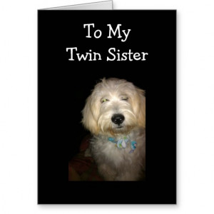 TWIN SISTER BIRTHDAY WISHES CARD