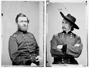 ... left) and Major General George Armstrong Custer. Both by Mathew Brady