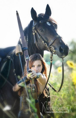 Archery girl and horse. AWESOME!!!