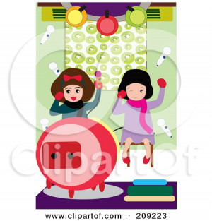 Little Girls Having Fun While Singing Karaoke Mayawizard