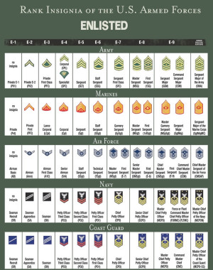 RANK STRUCTURE AND INSIGNIA OF ENLISTED MILITARY PERSONNEL - ALL ...