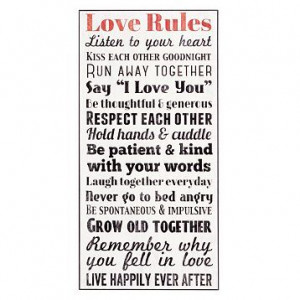 Love Rules Wall Plaque | Kirkland's
