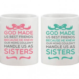 Cute Coffee Mugs for Best Friends - God Made Us Best Friends - BFF ...