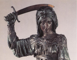 Judith and Holofernes detail by Donatello bronze 1460