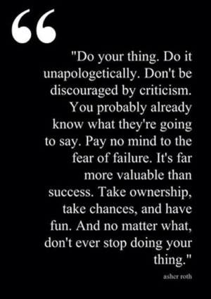 It's your thing...do what you want to do .