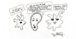 funny bacteria cartoon