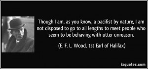 More E. F. L. Wood, 1st Earl of Halifax Quotes