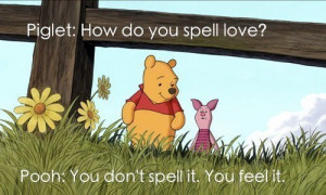 cartoon, couple, disney, love, piglet, pooh, quote, text