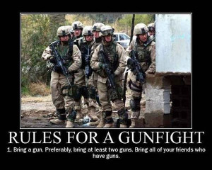 military-humor-funny-joke-soldier-rules-for-a-gunfight-army-war