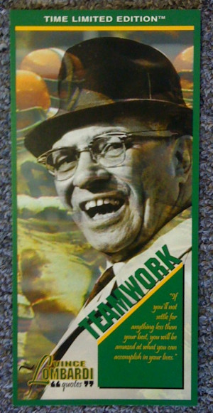 Vince Lombardi Green Bay Packers 1997 Classic Collectibles Quotes ...