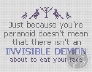 Harry Dresden quote - Invisible Demons (Printed PDF pattern). $3.50 ...