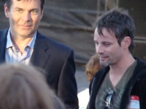 Ryan with Martin Wood on the aircraft carrier, Midway, for the ...