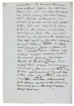 Frankenstein, a page from Mary Shelley's first draft from her Geneva ...